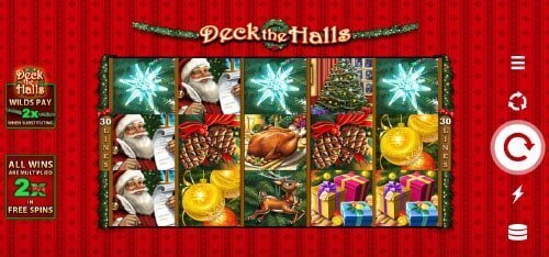 Screenshot of Deck the Halls online slot