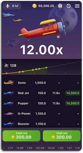 Aviatrix crash game on mobile