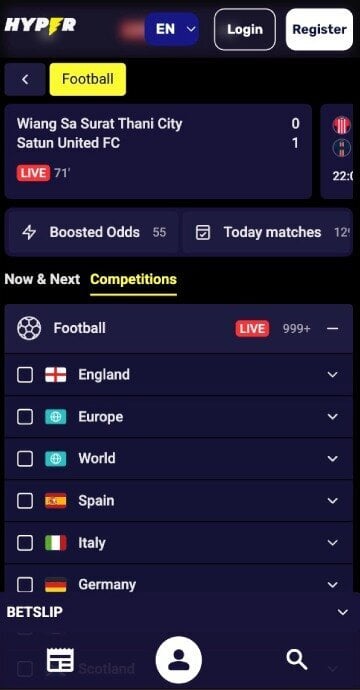 Hyper Sports Bet mobile
