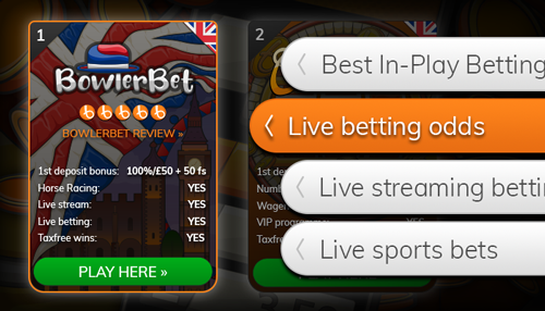Find in-play betting sites at Bojoko