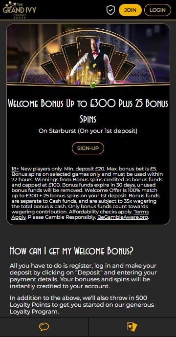 Gran Ivy Casino mobile