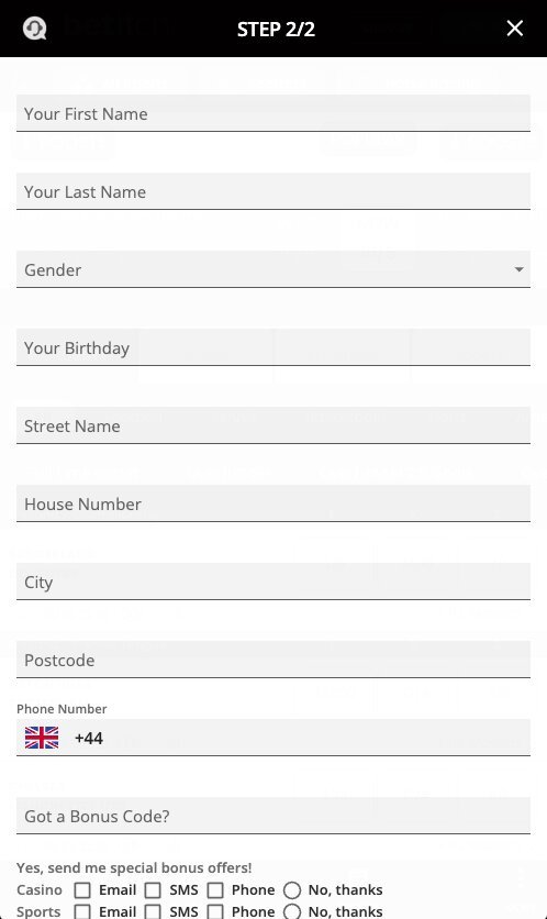 Enter your personal details