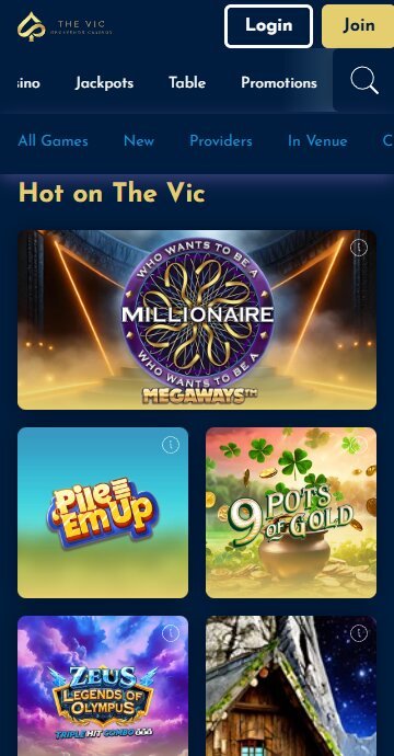 The Vic Casino games