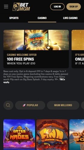 BetMGM Casino on mobile