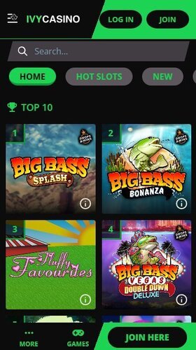 Ivy Casino on mobile