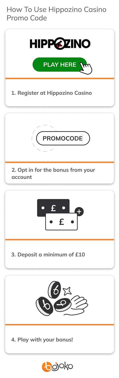 How To Use Hippozino Casino Promo Code