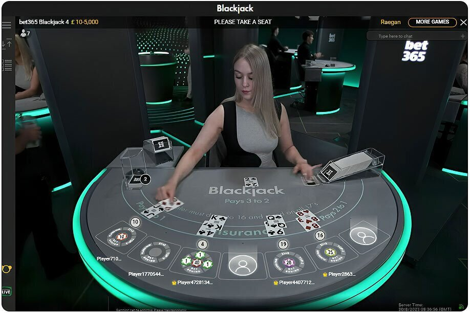 This is how blackjack live dealer game looks like