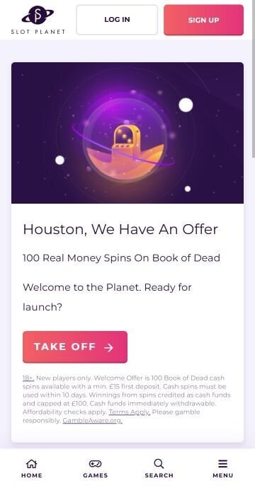 Slot Planet on mobile