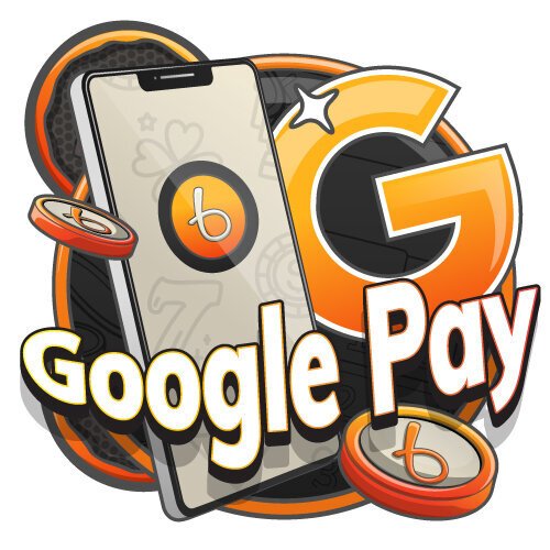 An illustration of a mobile phone with a text Google Pay