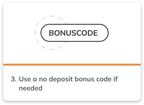 How to claim online casino no deposit bonus step 3
