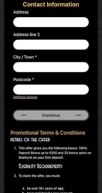 Fill in your information at Grand Ivy