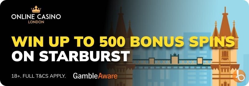 Online Casino London bonus banner