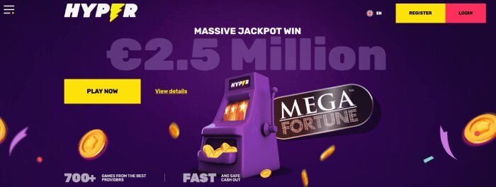 Hyper Casino in February 2021