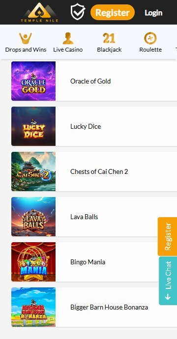 Temple Nile games screenshot