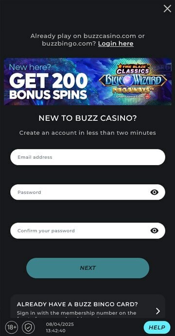 Where to enter buzz casino bonus code