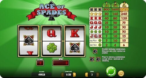 Ace of Spades slot screenshot