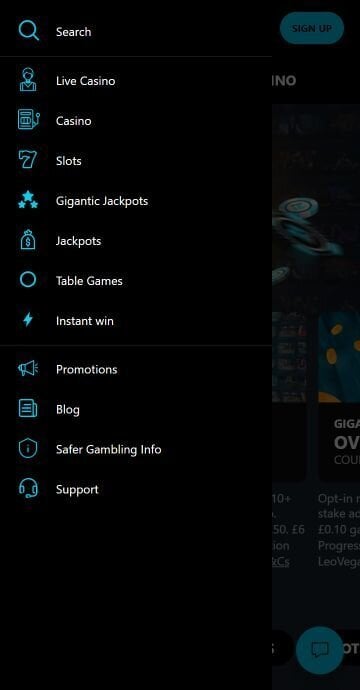 21.co.uk Casino on mobile