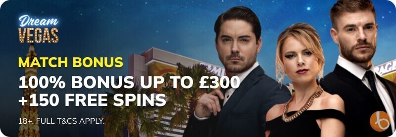 Dream Vegas Casino sign up bonus has bonus money and spins