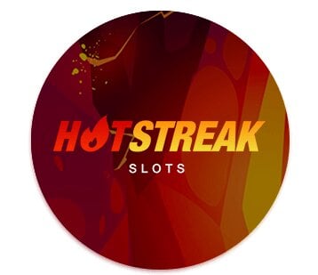Hot Streak Casino logo on a colourful circle