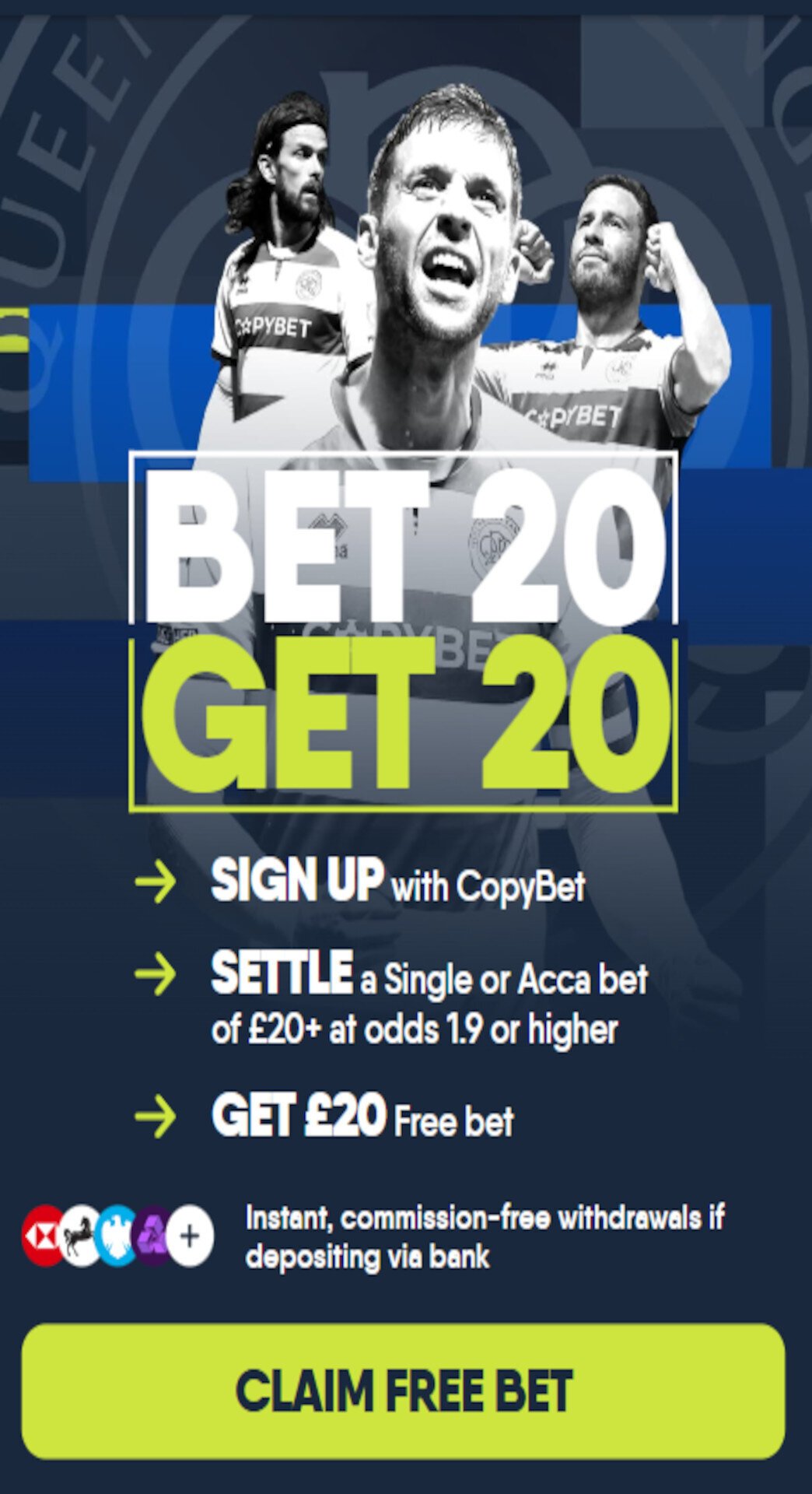 Copybet promo code offer