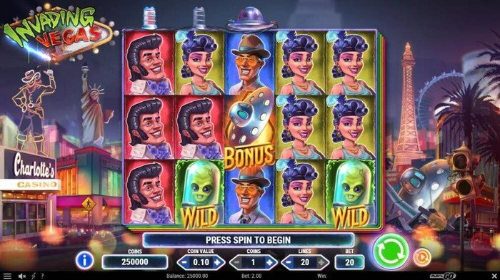 This is how Invading Vegas slot looks like