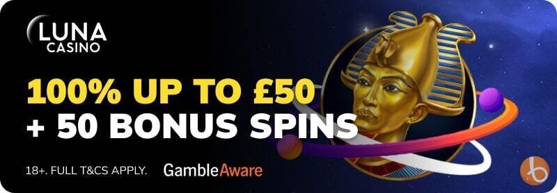 LunaCasino welcome bonus banner