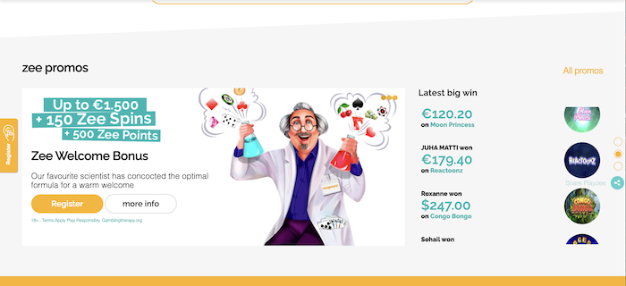 Playzee Casino in July 2023