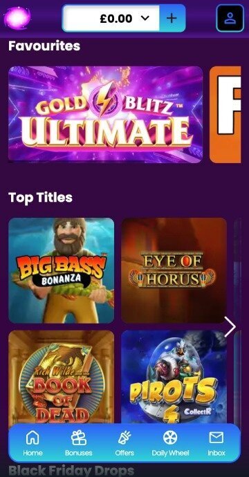 Space Wins mobile layout