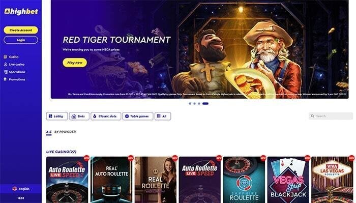 Highbet in March 2023