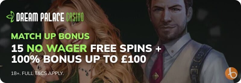 Dream Palace gives you no-wagering free spins