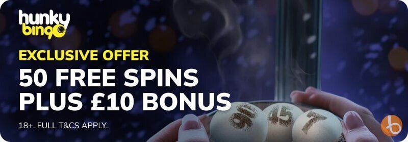Hunky Bingo Casino's bonus offer