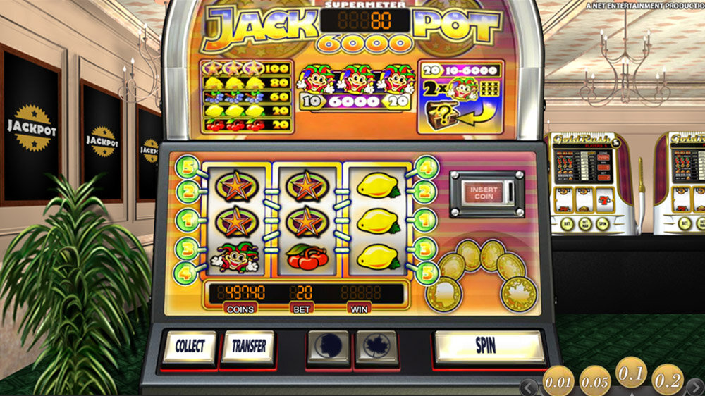 Jackpot 6000 is an old-school slot with only three reels