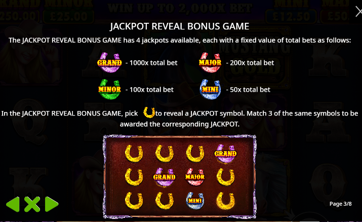 Mustang Gold jackpot