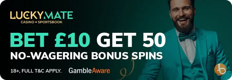 LuckyMate bonus offer for new players